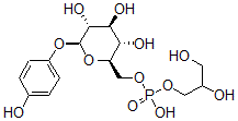 CAS 登录号：123723-75-1， 2,3-二羟基丙基[(2R,3S,4S,5R,6S)-3,4,5-三羟基-6-(4-羟基苯氧基)四氢吡喃-2-基]甲基磷酸氢酯