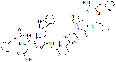 CAS 登录号：123769-98-2， D-苯丙氨酰(6)-亮氨酰(13)-Psi(亚甲基氨基)-苯丙氨酰(14)-蛙皮素 (6-14)