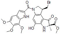CAS#: 124325-94-6, Methyl (2R,8S)-8-(Bromomethyl)-4-Hydroxy-2-Methyl-1-Oxo-6-(5,6,7-Trimethoxy1h-Indole-2-Carbonyl)-7,8-Dihydro-3H-Pyrrolo[3,2-e]Indole-2-Carboxylate