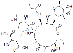 CAS#: 124399-51-5, Propionyl erythromycin mercaptosuccinate