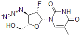 CAS 登录号：124424-26-6， 1-[(2R,3S,4R,5S)-4-叠氮基-3-氟-5-(羟基甲基)四氢呋喃-2-基]-5-甲基嘧啶-2,4-二酮