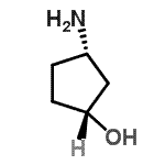 CAS#: 124555-42-6, (1R,3S)-3-aminocyclopentan-1-ol