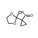 CAS#: 124572-92-5, 1-(2-Methyl-1,3-Dioxolan-2-Yl)Cyclopropanecarbaldehyde