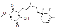CAS#: 124596-50-5, 2-Hydroxy-5-Methoxy-3-[(E)-3-Methyl-5-[(1R,2S)-1,2,3-Trimethyl-1-Cyclohex-3-Enyl]Pent-2-Enyl]Cyclohexa-2,5-Diene-1,4-Dione