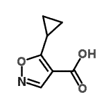 CAS 登录号：124845-04-1， 5-环丙基-1,2-恶唑-4-羧酸
