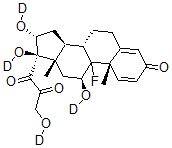 CAS#: 124979-27-7, 3-Deuteriooxy-1-[(8S,10S,11S,13S,14S,16R,17R)-11,16,17-Trideuteriooxy-9-Fluoro-10,13-Dimethyl-3-Oxo-6,7,8,11,12,14,15,16-Octahydrocyclopenta[a]Phenanthren-17-Yl]Propane-1,2-Dione