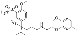 CAS#: 125153-61-9, 5-[3-Cyano-6-[2-(5-Fluoro-2-Methoxyphenoxy)Ethylamino]-2-Methylhexan-3-Yl]-2-Methoxybenzenesulfonamide