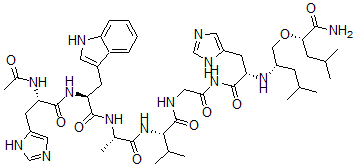 CAS 登录号：125185-94-6， N-乙酰基-亮氨酰(26)-Psi(甲氧基)亮氨酰(27)-促胃泌素释放肽 (20-27)