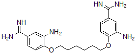 CAS 登录号：125880-80-0， 3-氨基-4-[6-(2-氨基-4-甲脒基-苯氧基)己氧基]苯甲脒