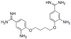 CAS 登录号：125901-99-7， 3-氨基-4-[4-(2-氨基-4-甲脒基苯氧基)丁氧基]苯甲脒