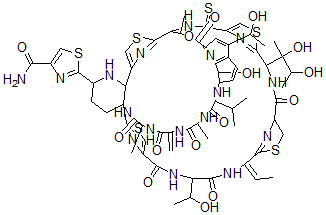 CAS 登录号：12609-84-6， 硫肽菌素