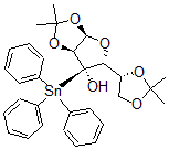 CAS 登录号：126193-20-2， (3aR,5R,6S,6aS)-5-[(4R)-2,2-二甲基-1,3-二氧戊环-4-基]-2,2-二甲基-6-三(苯基)锡烷基-5,6a-二氢-3aH-呋喃并[4,5-d][1,3]二氧杂环戊烯-6-醇