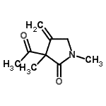 CAS#: 126863-12-5, 3-Acetyl-1,3-Dimethyl-4-Methylene-2-Pyrrolidinone