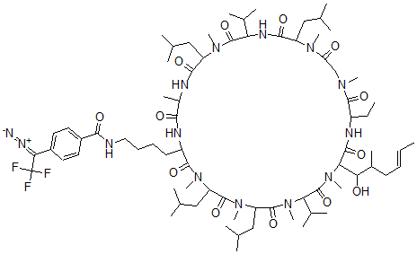 CAS#: 126871-92-9, N(epsilon)-(Diazotrifluoroethyl)benzoyl-lys(8)-cyclosporin