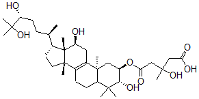 CAS 登录号：126882-55-1， 簇生黄韧伞酸B