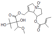 CAS 登录号：127-30-0， [7-(2-甲基丁-2-烯酰氧基)-4-氧代-5,6,7,8-四氢-3H-吡咯里嗪-4-鎓-1-基]甲基2,3-二羟基-2-(1-甲氧基乙基)-3-甲基丁酸酯