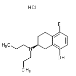 CAS 登录号：127126-22-1， (7S)-7-(二丙基氨基)-4-氟-5,6,7,8-四氢-1-萘醇盐酸盐(1:1)