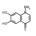 CAS 登录号：127133-92-0， 6,7-二羟基-1-甲基-4(1H)-喹啉硫酮