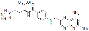 CAS#: 127134-21-8, (2S)-2-[[4-[(2,4-Diaminopteridin-6-Yl)Methylamino]Benzoyl]Amino]-4-(2H-Tetrazol-5-Yl)Butanoic Acid