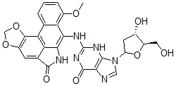 CAS 登录号：127191-85-9， 2'-脱氧-N-(5,6-二氢-8-甲氧基-5-氧代苯并(f)-1,3-苯并二氧戊环并(6,5,4-cd)吲哚-7-基)鸟苷