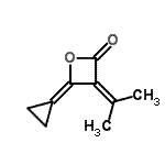 CAS 登录号：127451-61-0， 4-环丙亚基-3-异亚丙基-2-氧杂环丁酮