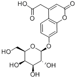 CAS 登录号：127615-74-1， 2-[2-氧代-7-[(2S,3R,4S,5R,6R)-3,4,5-三羟基-6-(羟基甲基)四氢吡喃-2-基]氧基苯并吡喃-4-基]乙酸