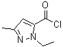 CAS 登录号：128249-59-2， 1-乙基-3-甲基-1H-吡唑-5-甲酰氯