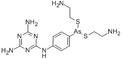 CAS#: 128470-15-5, N2-[4-[Bis(2-Aminoethylsulfanyl)Arsanyl]Phenyl]-1,3,5-Triazine-2,4,6-Triamine