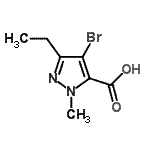 CAS#: 128537-48-4, 4-Bromo-3-Ethyl-1-Methyl-1H-Pyrazole-5-Carboxylic Acid