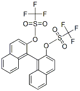 CAS 登录号：128575-34-8， 1,1,1-三氟-甲烷磺酸 1,1'-[1,1'-联萘]-2,2'-二基酯