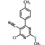 CAS#: 128640-74-4, 4-Chloro-6-(4-Methylphenyl)-2-(Methylsulfanyl)-5-Pyrimidinecarbonitrile