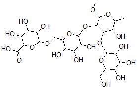 CAS#: 128643-92-5, 3,4,5-Trihydroxy-6-[[3,4,5-Trihydroxy-6-[5-Hydroxy-2-Methoxy-6-Methyl-4-[3,4,5-Trihydroxy-6-(Hydroxymethyl)Oxan-2-Yl]Oxyoxan-3-Yl]Oxyoxan-2-Yl]Methoxy]Oxane-2-Carboxylic Acid