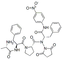 CAS 登录号：128802-73-3， 4-[[(2S)-1-[[(2S)-1-[(4-硝基苯基)-[(2S)-1-氧代-3-苯基-1-[[(2S)-吡咯烷-2-羰基]氨基]丙-2-基]氨基]-1-氧代-3-苯基丙烷-2-基]氨基]-1-氧代丙烷-2-基]氨基]-4-氧代丁酸