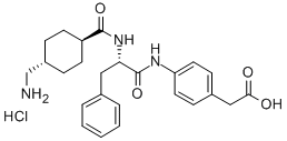 CAS 登录号：128837-71-8， 2-[4-[[(2S)-2-[[4-(氨基甲基)环己烷羰基]氨基]-3-苯基丙酰基]氨基]苯基]乙酸盐酸盐