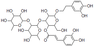 CAS#: 128988-15-8, [4-[4,5-Dihydroxy-6-Methyl-3-(3,4,5-Trihydroxy-6-Methyloxan-2-Yl)Oxyoxan-2-Yl]Oxy-6-[2-(3,4-Dihydroxyphenyl)Ethoxy]-5-Hydroxy-2-(Hydroxymethyl)Oxan-3-Yl] (E)-3-(3,4-Dihydroxyphenyl)Prop-2-Enoate