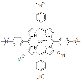 CAS 登录号：129232-36-6， 二氰基-钴(III)-四(4-(三甲基铵基)苯基)卟啉