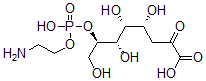 CAS 登录号:129476-66-0, (4R,5R,6S,7R)-7-(2-氨基乙氧基-羟基磷酰)氧基-4,5,6,8-四羟基-2-氧代辛酸