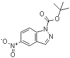 CAS 登录号：129488-09-1， 5-硝基-1H-吲唑-1-羧酸叔丁酯