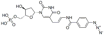 CAS 登录号：129623-36-5， [(2R,3S,5R)-5-[5-[(E)-3-[(4-叠氮基苯甲酰基)氨基]丙-1-烯基]-2,4-二氧代嘧啶-1-基]-3-羟基四氢呋喃-2-基]甲基(羟基-膦酰氧基磷酰)磷酸氢酯