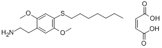 CAS 登录号：129658-28-2， 2-(4-庚基硫基-2,5-二甲氧基苯基)乙胺丁烯二酸盐