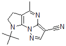 CAS 登录号：129909-32-6， 8-(1,1-二甲基乙基)-7,8-二氢-5-甲基-6H-吡唑并(1,5-a)吡咯并(3,2-E)嘧啶-3-甲腈