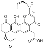 CAS#: 129966-45-6, 2-[(8S)-8-Acetyloxy-12-Hydroxy-2-[(2S,3R)-2-Methyl-3-[(Z)-Prop-1-Enyl]Oxiran-2-Yl]-4,11-Dioxo-9,10-Dihydro-8H-Naphtho[7,6-H]Chromen-5-Yl]Acetic Acid
