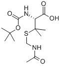 CAS 登录号：129972-45-8， 3-[[(乙酰氨基)甲基]硫代]-N-[(1,1-二甲基乙氧基)羰基]-L-缬氨酸