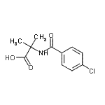 结构式 CAS# 129973-02-0, N-(4-氯苯甲酰基)-2-甲基丙氨酸
