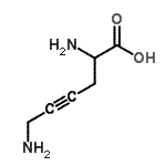 CAS 登录号：13004-67-6， 2,6-二氨基-4-己炔酸