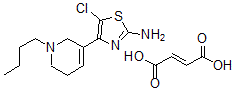 CAS 登录号:130093-10-6, 5-氯-4-(1-丁基-1,2,5,6-四氢吡啶-3-基)-噻唑-2-胺2-丁烯二酸盐