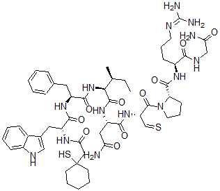 CAS#: 130155-44-1, beta-Mercapto-beta,beta-cyclopentamethylenepropionic acid-2-tryptophyl-3-phenylalanyl-4-isoleucyl-8-arginine-oxytocin