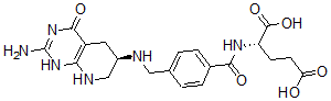 CAS 登录号：130327-70-7， (2S)-2-[[4-[[[(6R)-2-氨基-4-氧代-5,6,7,8-四氢-1H-吡啶并[5,6-e]嘧啶-6-基]氨基]甲基]苯甲酰基]氨基]戊烷二酸