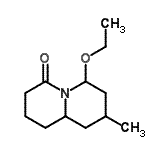 CAS 登录号：130407-32-8， 6-乙氧基-8-甲基八氢-4H-喹嗪-4-酮