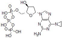CAS#: 130699-78-4, [(2R,3S,5R)-5-[2-Amino-6-(Aziridin-1-Yl)Purin-9-Yl]-3-Hydroxyoxolan-2-Yl]Methyl (Hydroxy-Phosphonooxyphosphoryl) Hydrogen Phosphate